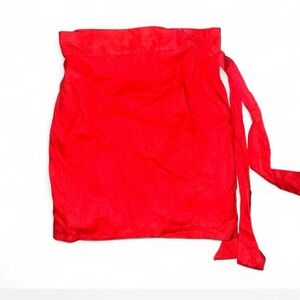 Never Fully dressed Red Mini Wrap Skirt